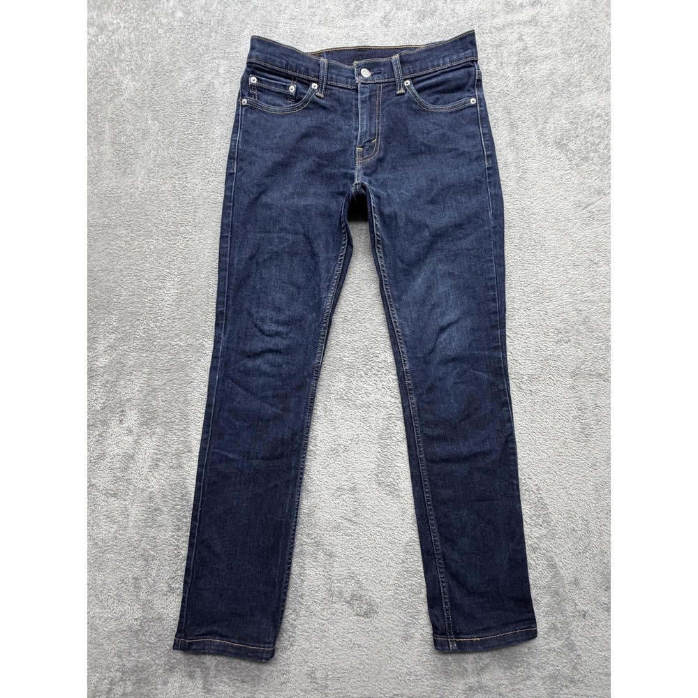 Levis 511 Jeans Mens Measured 30x29‎ Dark Wash Blue Slim Taper Stretch Denim